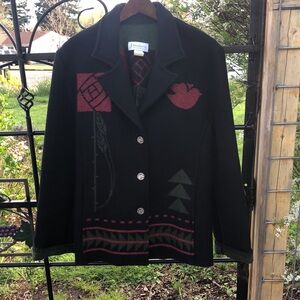 J. Marco Galleries acrylic blend contemporary design jacket size M